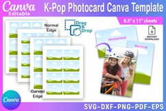 K-Pop Photocard Canva Template Bundle | Normal &amp; Curved edge Product Image 1