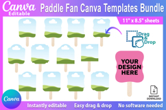 Editable Paddle Fan Canva Templates Bundle | diy paddle fan Product Image 1
