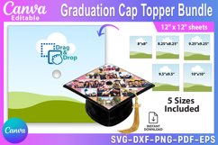 Canva Graduation Cap Topper Bundle Template 5 Sizes Included Product Image 1