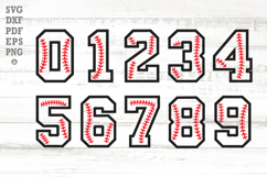 Baseball Numbers SVG Bundle 0-9 |Baseball Stitch Numbers SVG Product Image 1