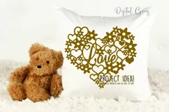Love heart paper cut design. SVG / DXF / EPS / PNG files Product Image 3