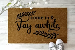 Come In and Stay Awhile Welcome Doormat svg DIY Product Image 2