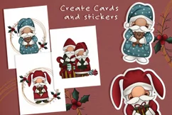 Christmas Gnomes Clipart Nordic Gnomes Illustration Product Image 3