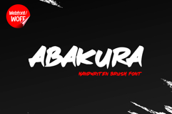 Abakura | Japanese Brush Display Webfont for Artistic Product Image 1