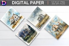Abandoned House Digital Paper Product Image 1