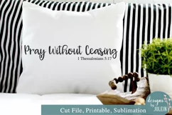 Pray without Ceasing SVG, PNG, DXF, printable Product Image 3
