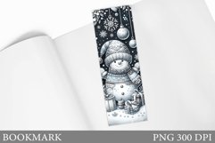 Cute Snowman Bookmark. Christmas Bookmark Sublimation Product Image 1