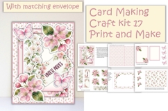 Summer Apple Blossom Card Making Kit 17 with matching en Product Image 1