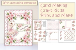 Summer Apple Blossom Card Making Kit 18 with matching en Product Image 1
