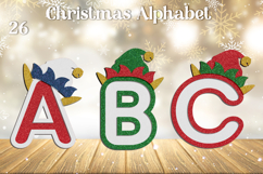 Christmas Elf alphabet A-Z svg, 3d layered decoration Product Image 1