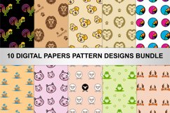 10 DIGITAL PAPERS PATTERN DESIGNS BUNDLE Product Image 1