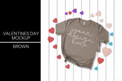 Valentines Day T-shirt Mock Up - Brown Product Image 1