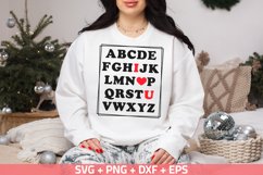 I love you ABCD SVG, Valentine&#039;s Day SVG Product Image 1