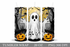 Ghost Tumbler Sublimation. Ghost Halloween Tumbler Product Image 1