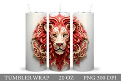 Lion Tumbler Wrap Design. Lion Tumbler Wrap Sublimation Product Image 1