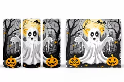 Ghost Halloween Tumbler Design. Ghost Tumbler Sublimation Product Image 2