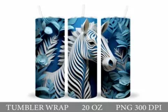 Zebra Tumbler Wrap Sublimation. Zebra Tumbler Wrap Design Product Image 1