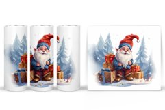 Winter Gnome Tumbler Sublimation. Christmas Gnome Tumbler Product Image 2