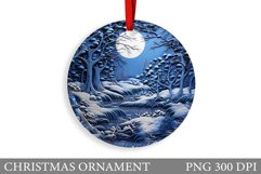 Landscape Christmas Ornament. Winter Landscape Ornament Product Image 1