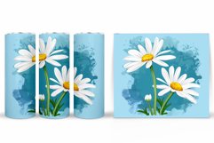 Daisy Flowers Tumbler Design. Flowers Tumbler Sublimation Product Image 2