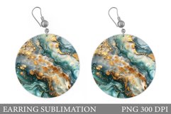 Alcohol Ink Earring. Abstract Earring Sublimation Product Image 1