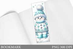 Snowman Bookmark Sublimation. Christmas Bookmark Design Product Image 1