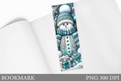 Snowman Bookmark Sublimation. Christmas Bookmark Design Product Image 1