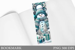 Cute Snowman Bookmark. Christmas Bookmark Sublimation Product Image 1