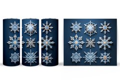 Snowflakes Tumbler Design. Snowflakes Tumbler Sublimation Product Image 2