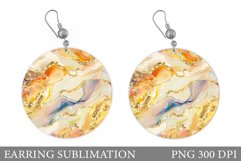 Glitter Alcohol Ink Earring . Texture Earring Sublimation Product Image 1