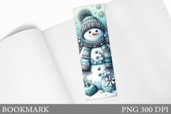 Snowman Bookmark Sublimation. Christmas Bookmark Design Product Image 1
