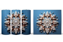 Snowflake Tumbler Wrap Design. Winter Tumbler Sublimation Product Image 2
