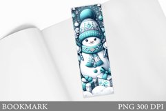 Cute Snowman Bookmark. Christmas Bookmark Sublimation Product Image 1