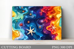 Starfish Sublimation. Starfish Cutting Board Design Product Image 1