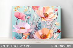 Flowers Cutting Board. Floral Cutting Board Design Product Image 1