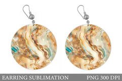 Alcohol Ink Earring Design. Texture Earring Sublimation Product Image 1