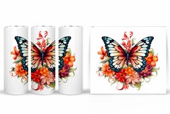 Butterfly Tumbler Design. Flowers Tumbler Sublimation Product Image 2