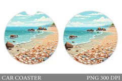 Sea Car Coaster Sublimation. Sea Sublimation Product Image 1