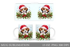 Christmas Dog Mug Design. Christmas Mug Sublimation Product Image 1
