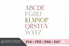 Abcdefghijklmnopqrstuvwxyz SVG , Alphabet SVG , Letter SVG Product Image 1