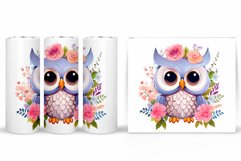 Owl Tumbler Sublimation. Summer Owl Tumbler Design Product Image 2