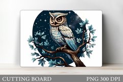 Owl Cutting Board Design. Owl Kitchen Cutting Board Product Image 1