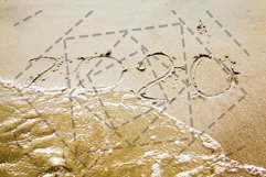 sea waves erasing the inscription of 2020 Product Image 1