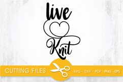 live knit svg cutting file, svg, dxf, pdf, eps Product Image 1
