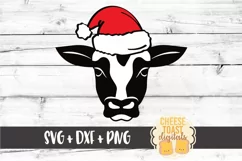 Christmas Cow - Christmas SVG Files - Santa Cow Product Image 2