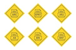 Set Of File Formats Icons Product Image 1