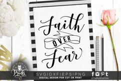 Faith over Fear SVG DXF PNG EPS Product Image 1