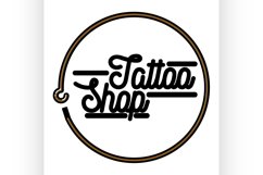 Color vintage tattoo shop emblem Product Image 1