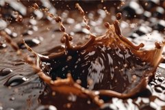 Highspeed capture of a chocolate splash forming a crown shap Product Image 1