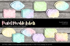 Pastel Marble Labels With And Without Borders Product Image 1